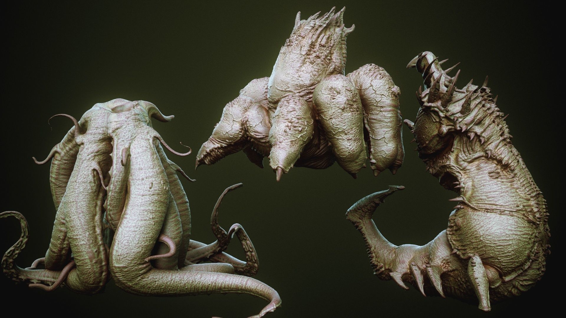 DEMON part four 40 Legs with Blendshapes 3D model_30