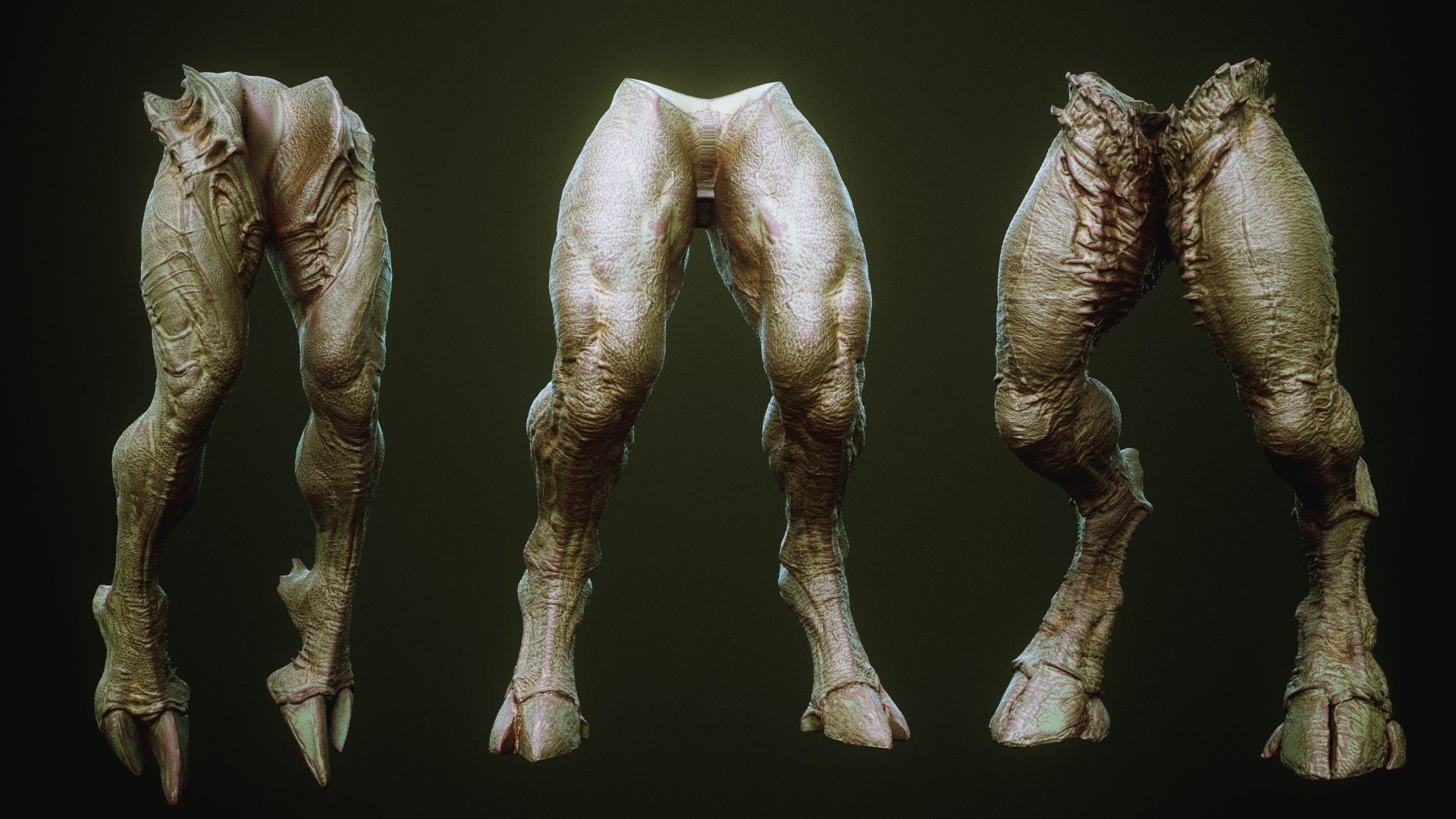DEMON part four 40 Legs with Blendshapes 3D model_7