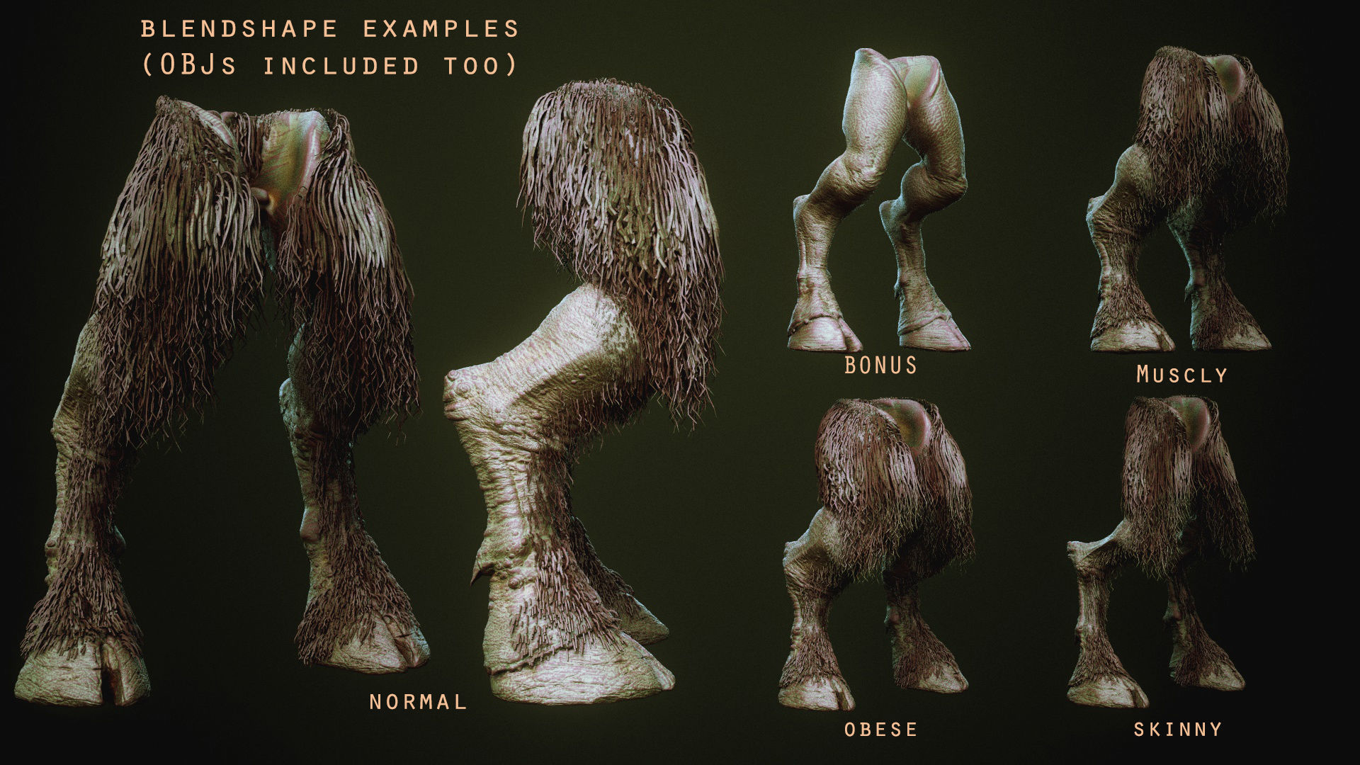 DEMON part four 40 Legs with Blendshapes 3D model_15