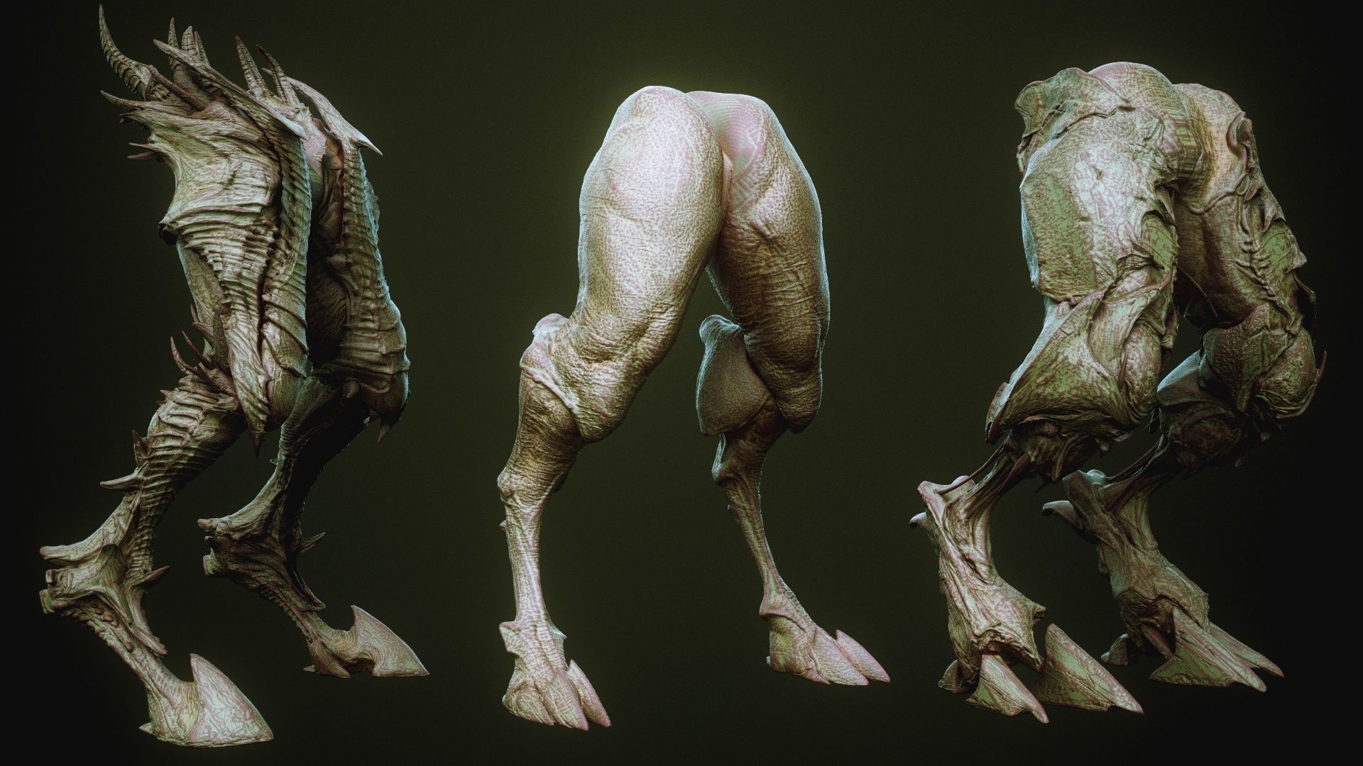 DEMON part four 40 Legs with Blendshapes 3D model_4