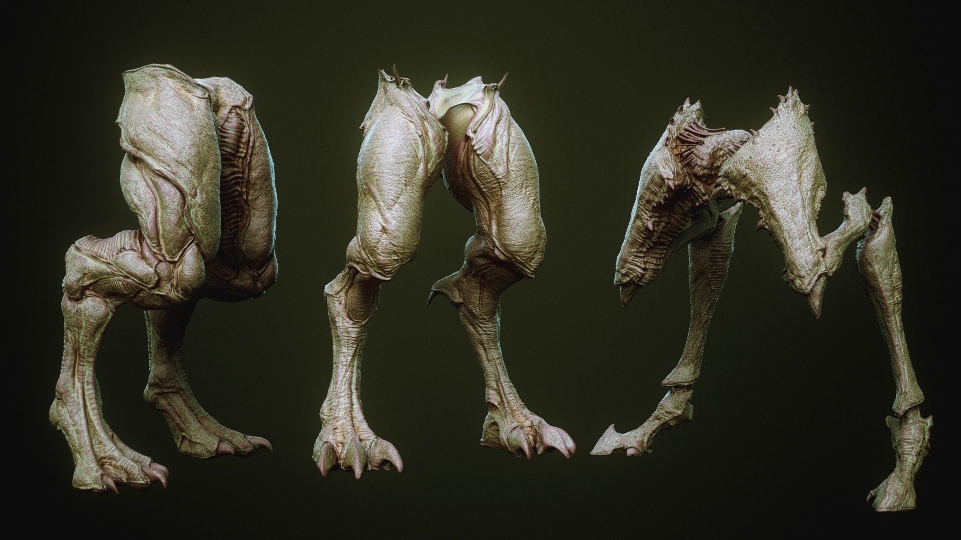 DEMON part four 40 Legs with Blendshapes 3D model_11