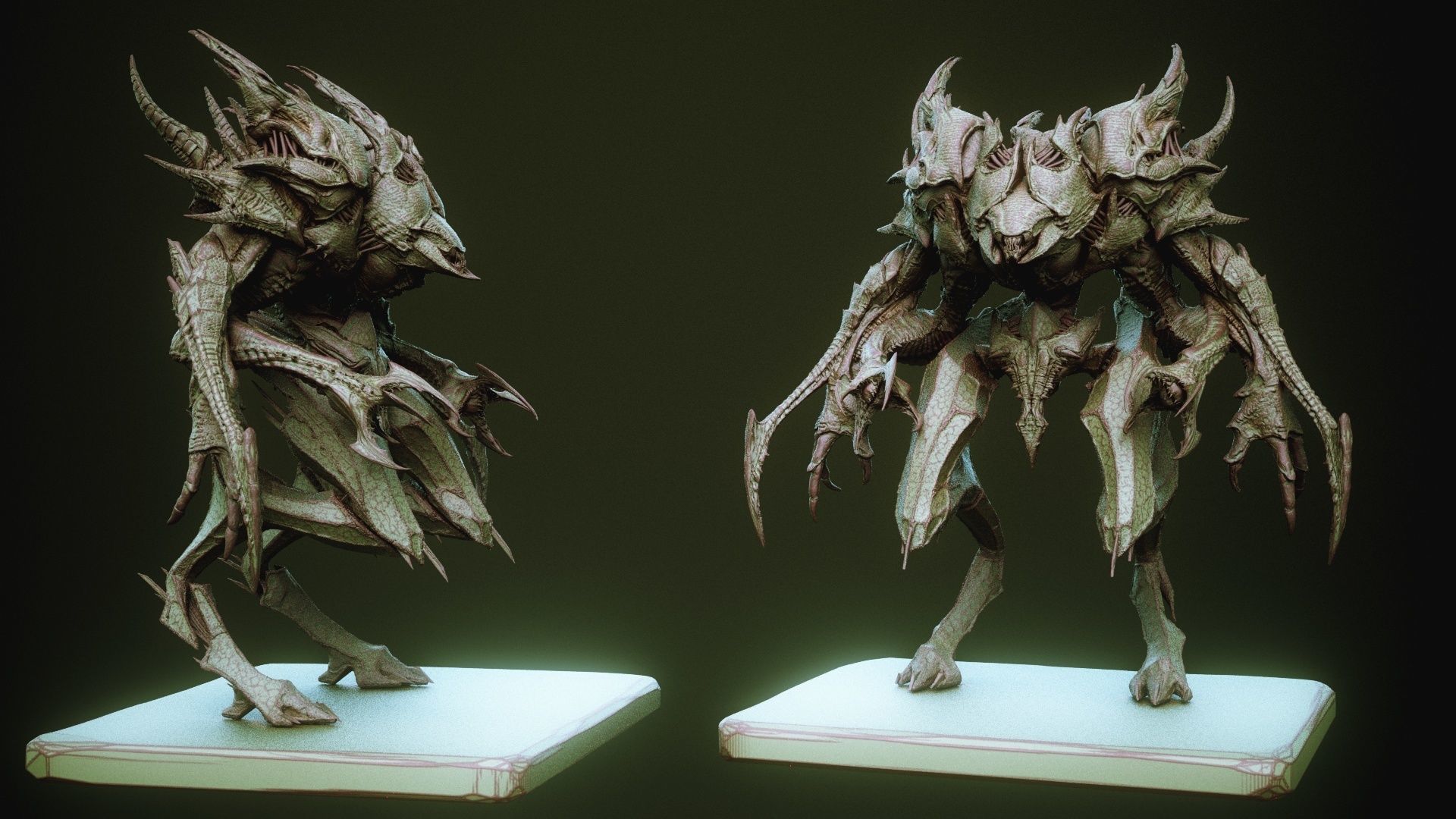 DEMON part four 40 Legs with Blendshapes 3D model_12