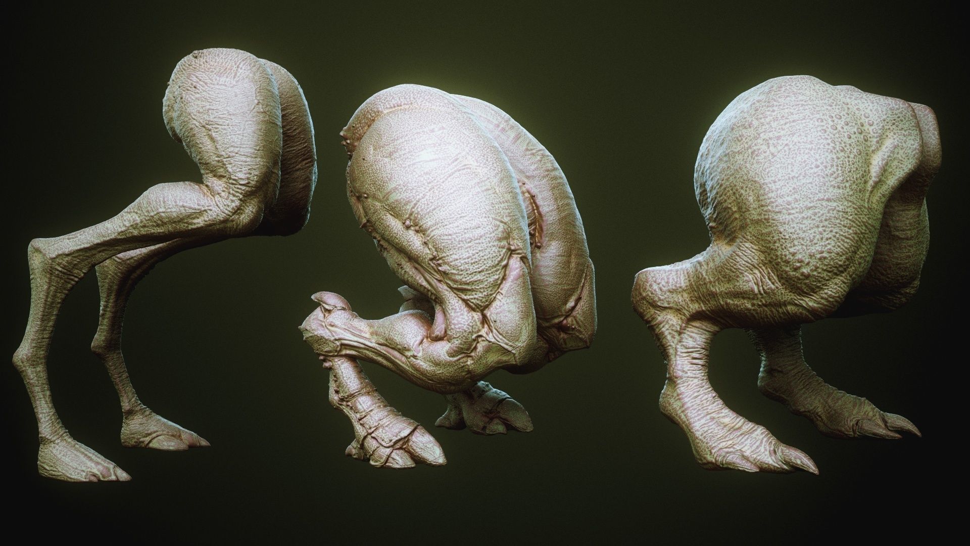 DEMON part four 40 Legs with Blendshapes 3D model_25