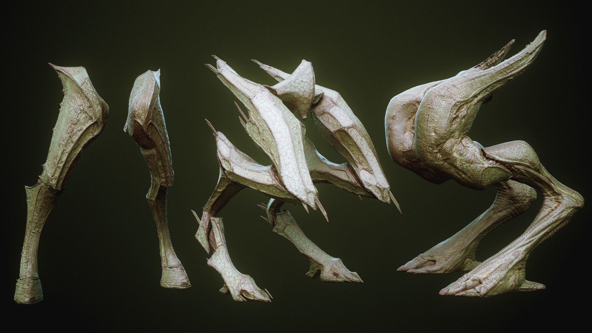 DEMON part four 40 Legs with Blendshapes 3D model_28