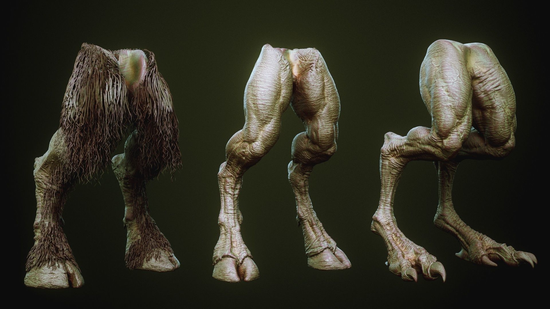 DEMON part four 40 Legs with Blendshapes 3D model_9