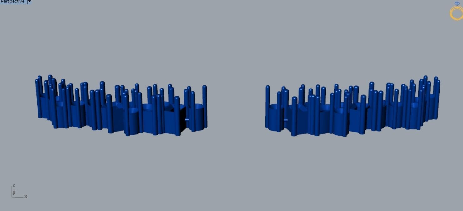 Pear and Emerald Cut Diamond Earring E 18 3D print model_5