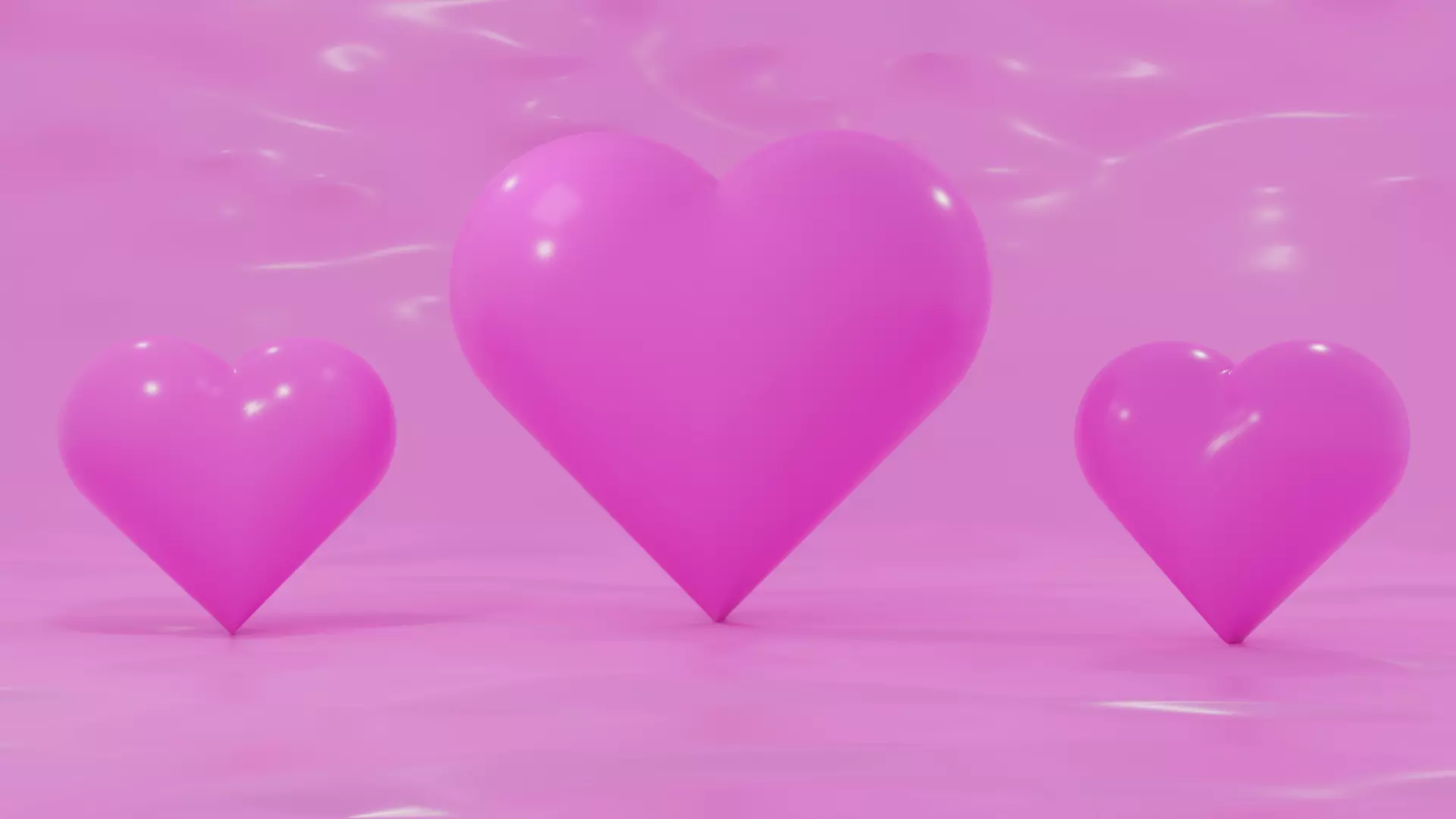 pink hearts Free low-poly 3D model