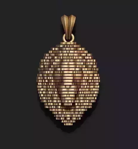 sliced Lion pendant