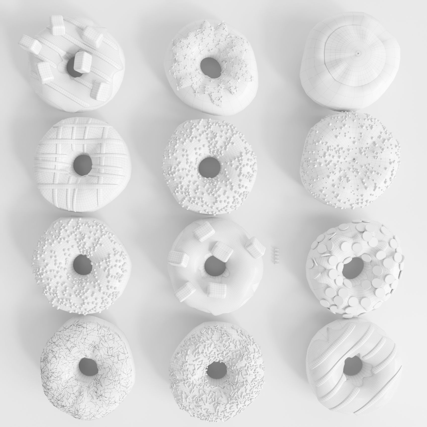 Donuts 3D model_1