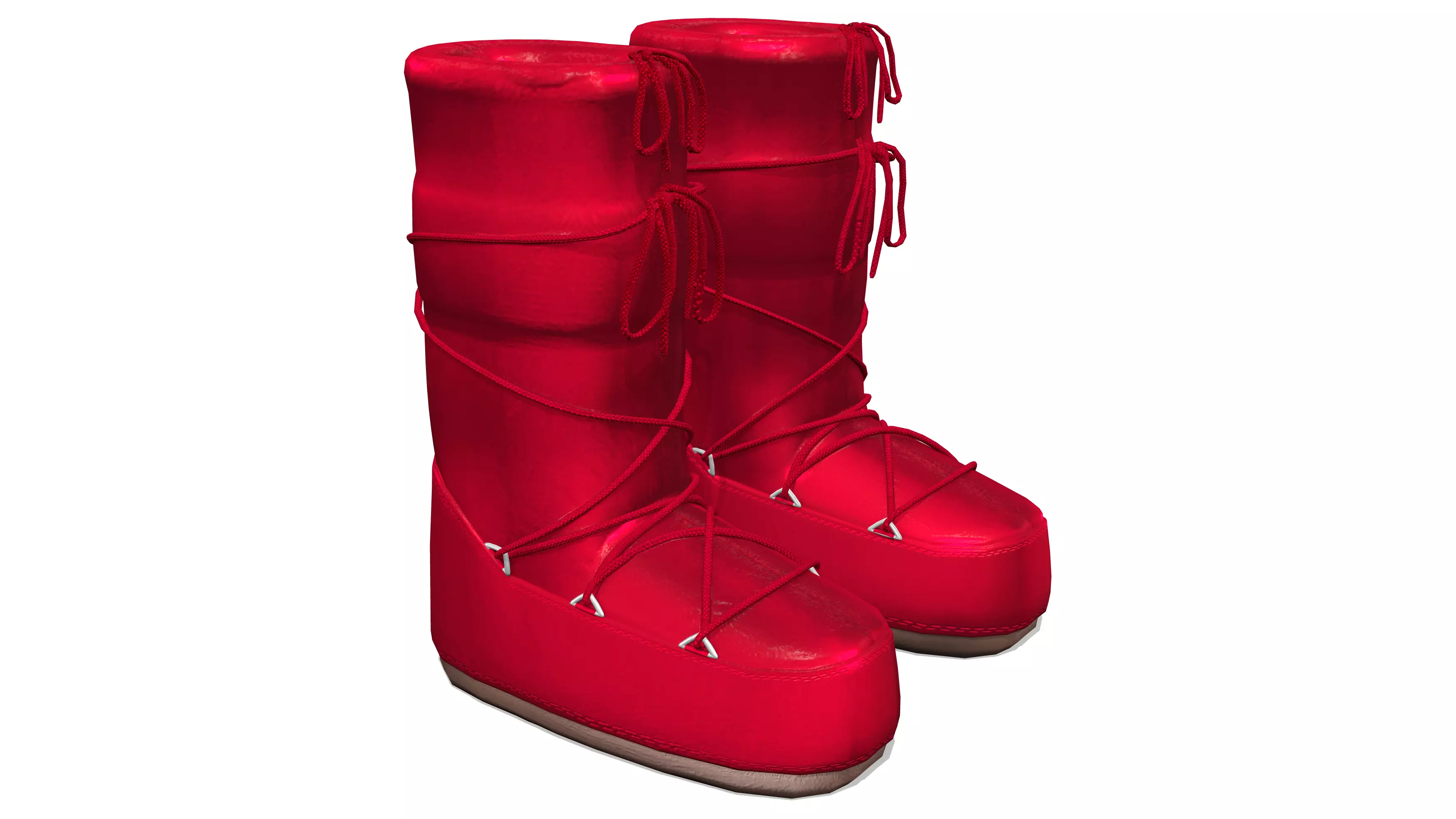 Snowboots ski boots Low-poly 3D model