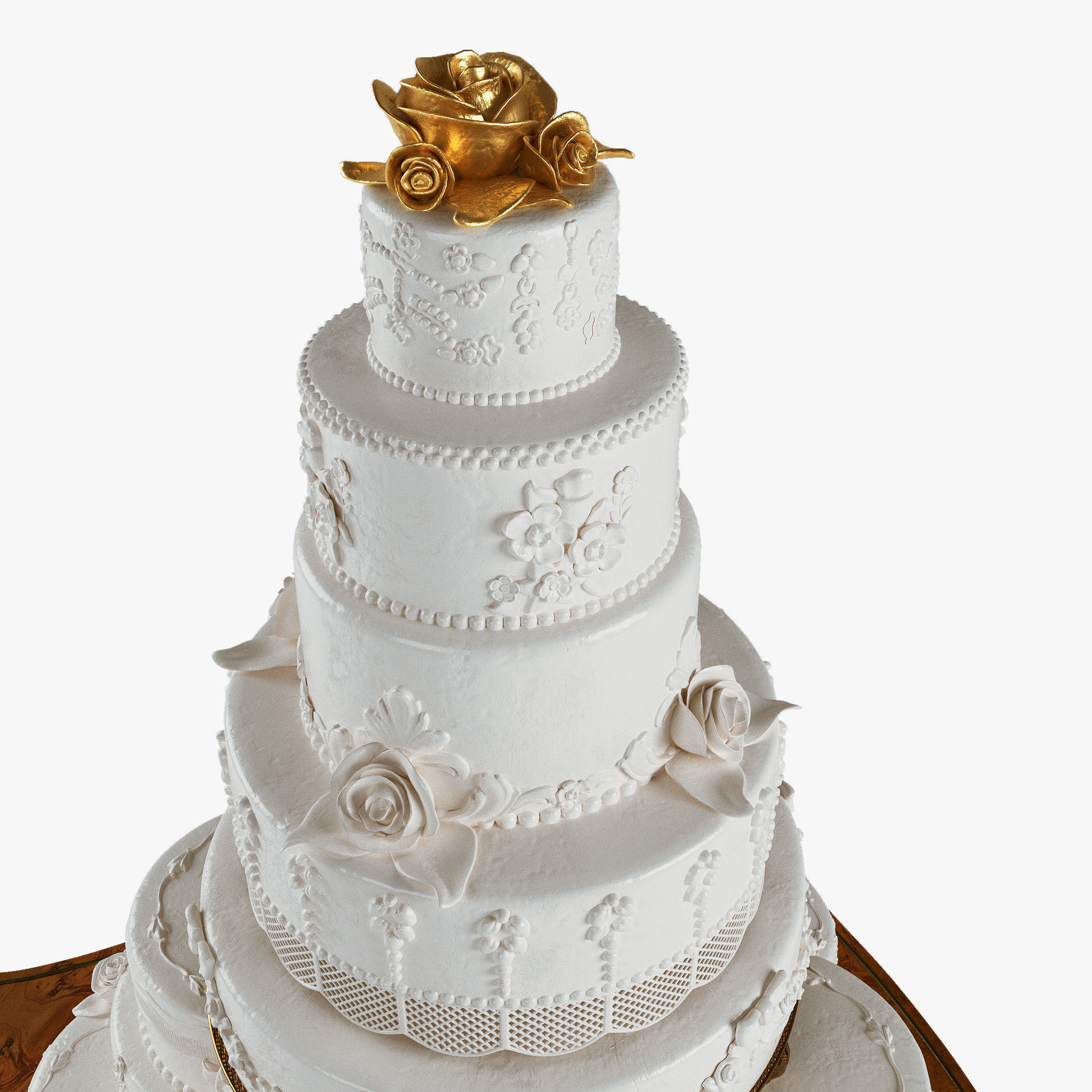 The wedding cake 3D model_8