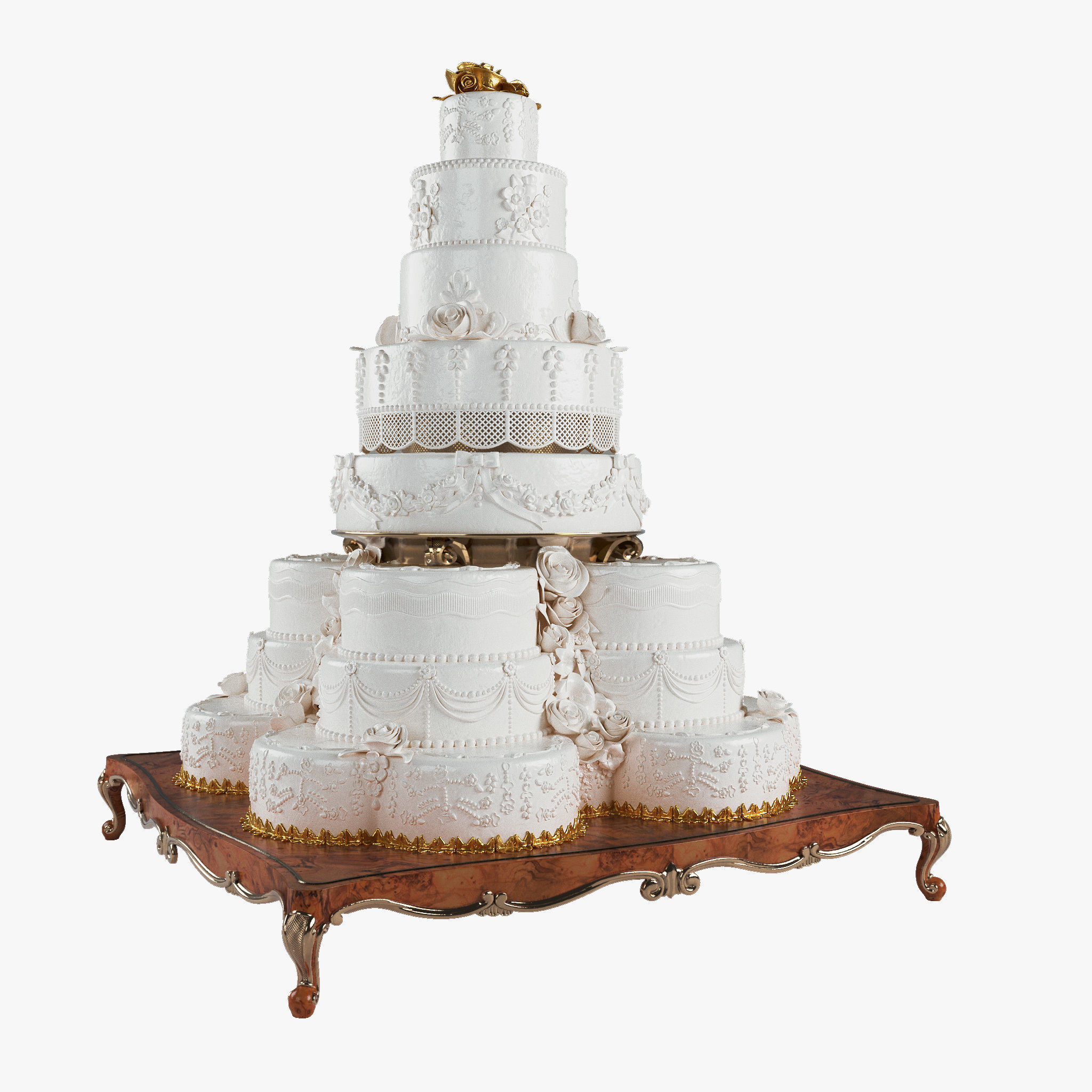 The wedding cake 3D model_1