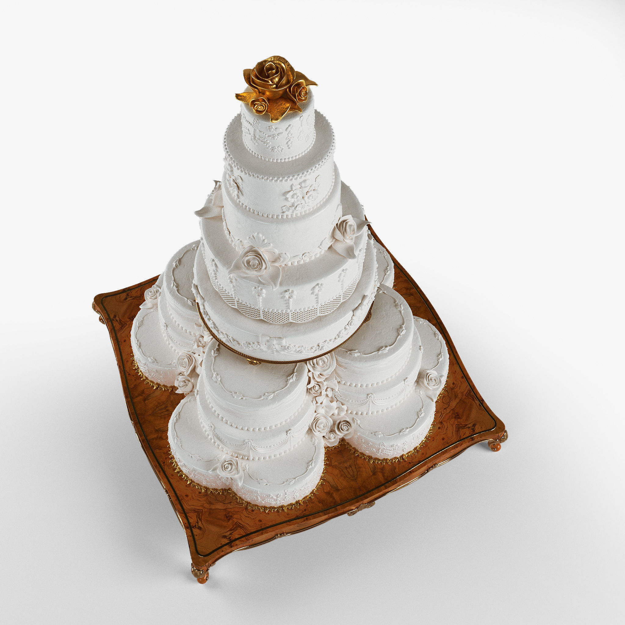 The wedding cake 3D model_3