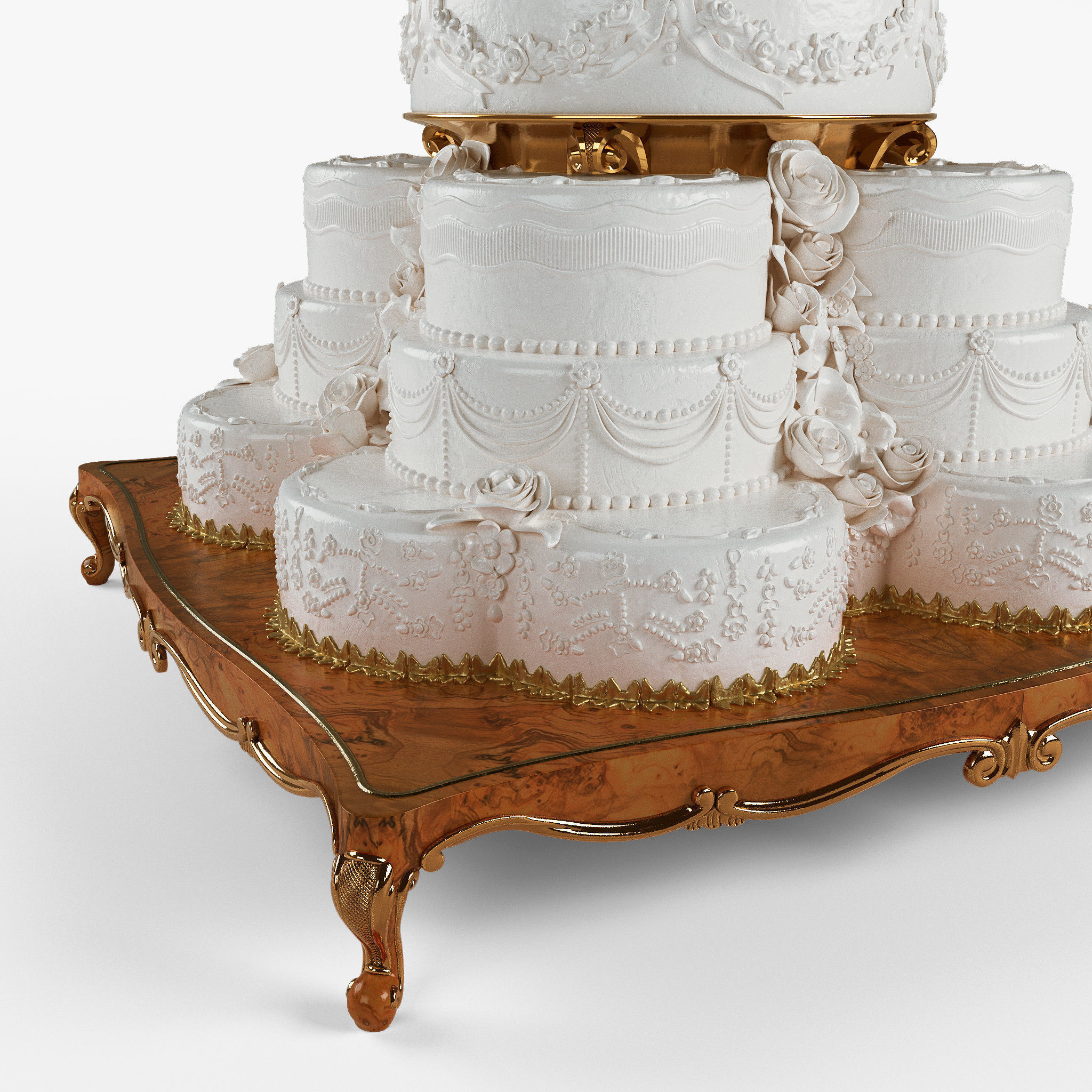 The wedding cake 3D model_5