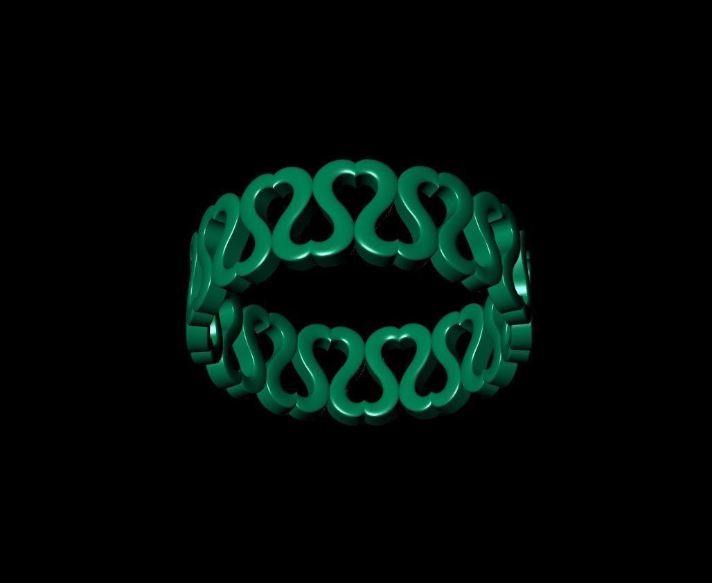 heart ring eternity 3D print model_11