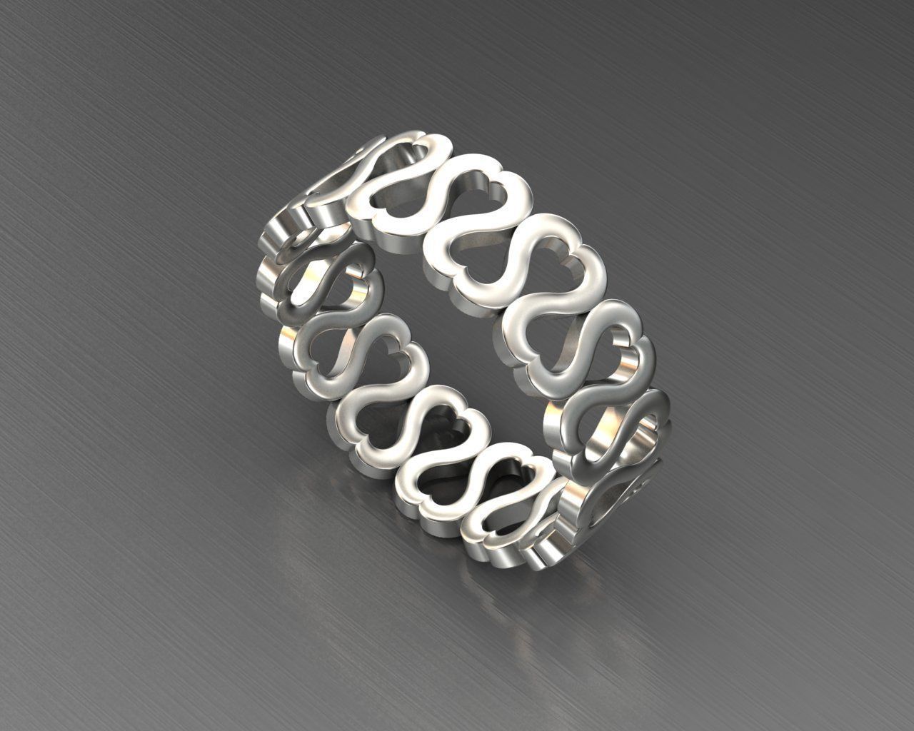 heart ring eternity 3D print model_9