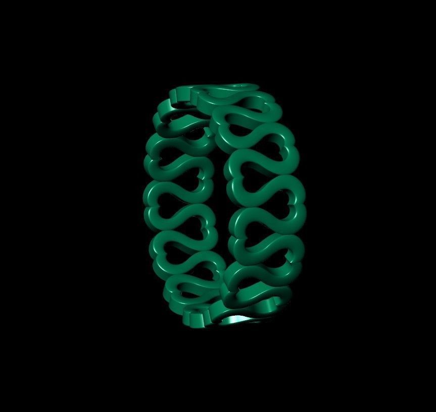 heart ring eternity 3D print model_17