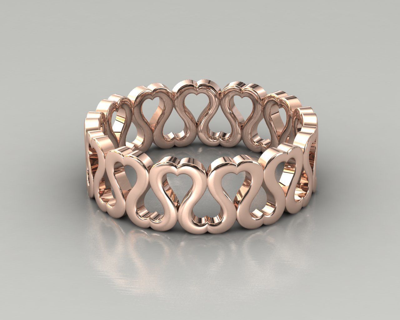 heart ring eternity 3D print model_13