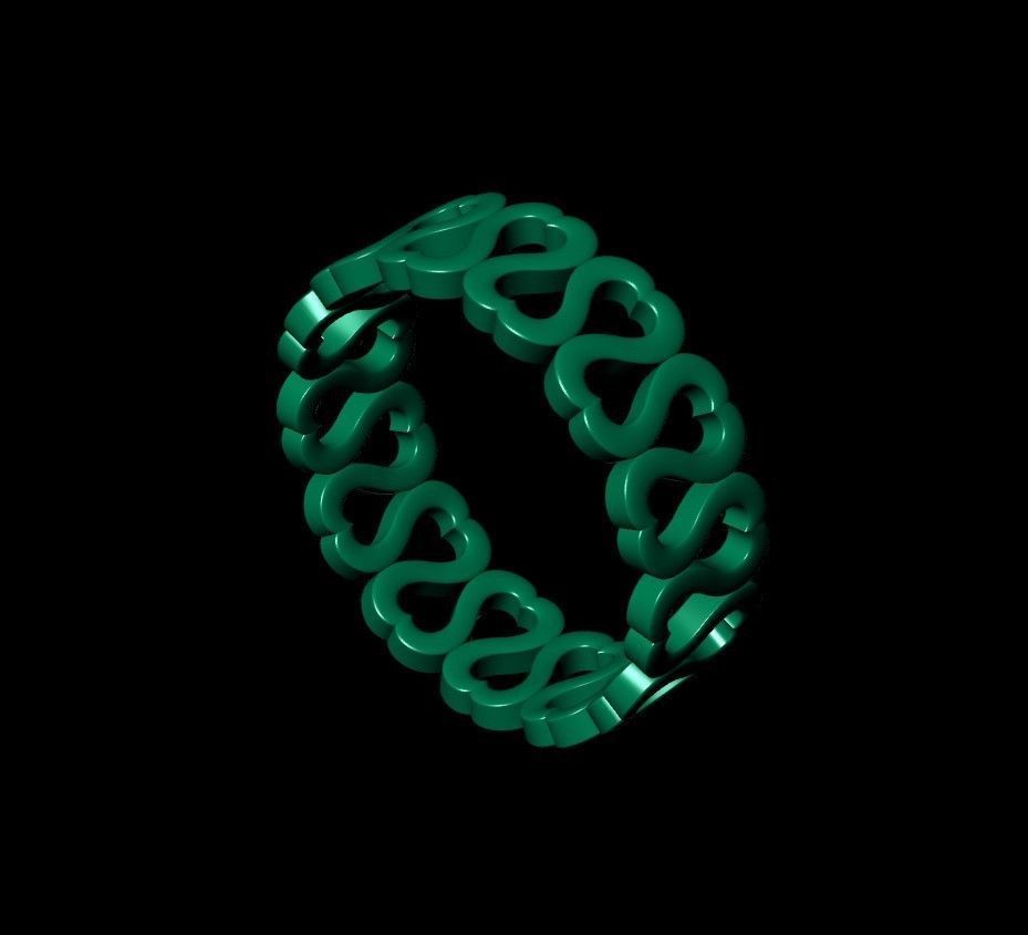 heart ring eternity 3D print model_10