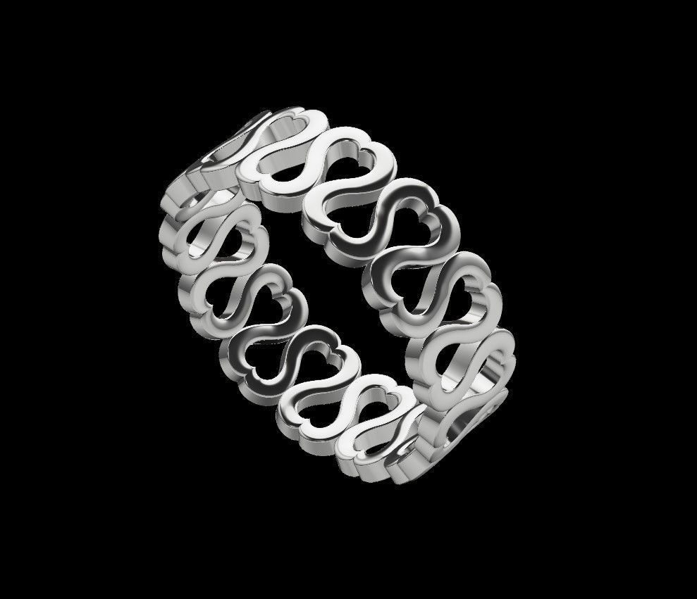 heart ring eternity 3D print model_19