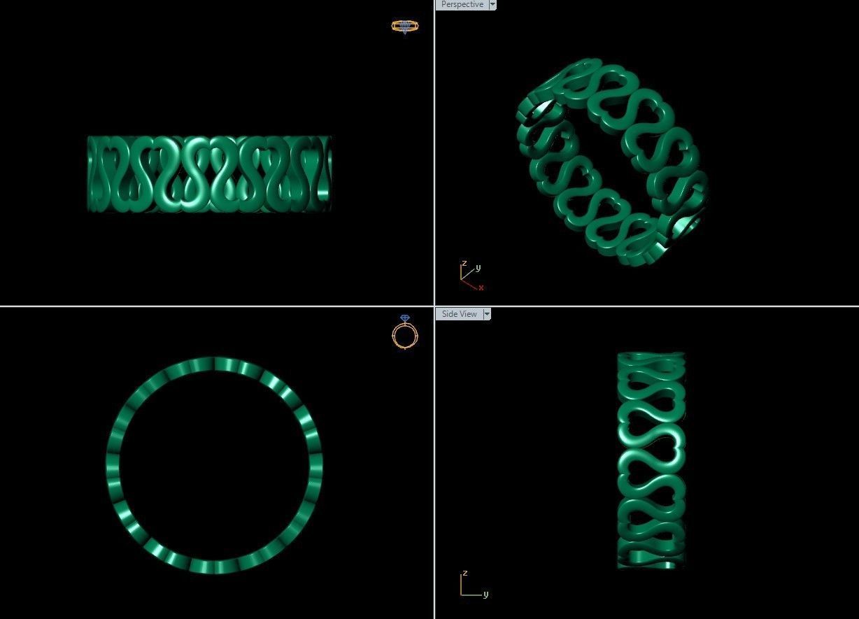 heart ring eternity 3D print model_5