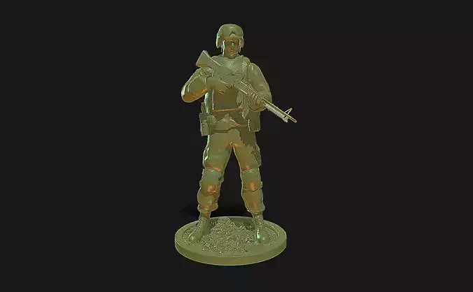 75th Ranger Rifle Turn - US Army 3D print model