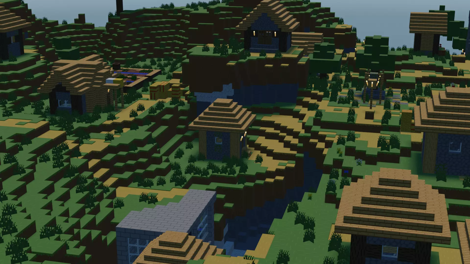 minecraft village 3D model_0