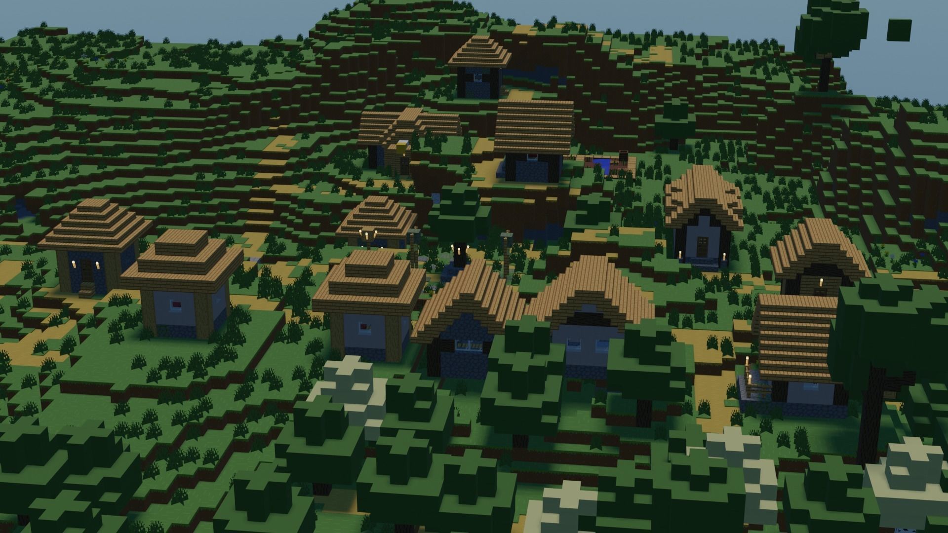 minecraft village 3D model_1