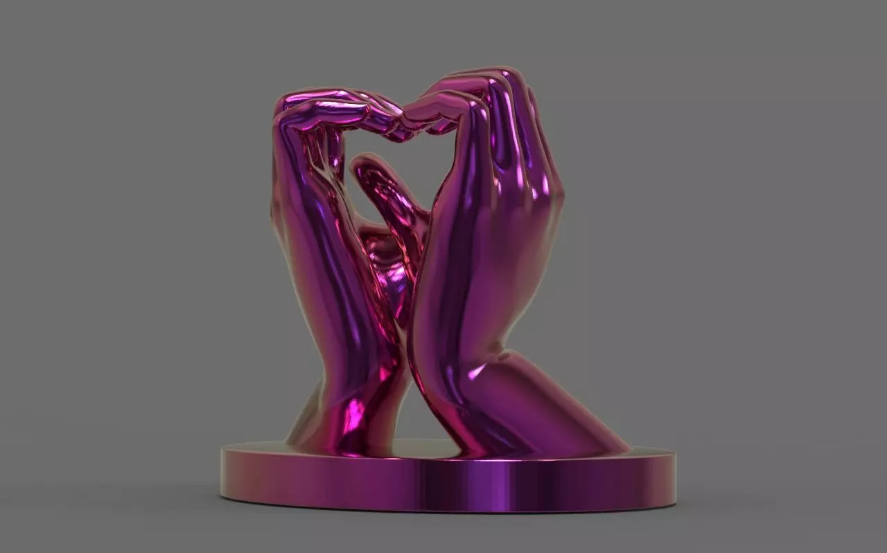 Hands Heart Gesture 3D print model