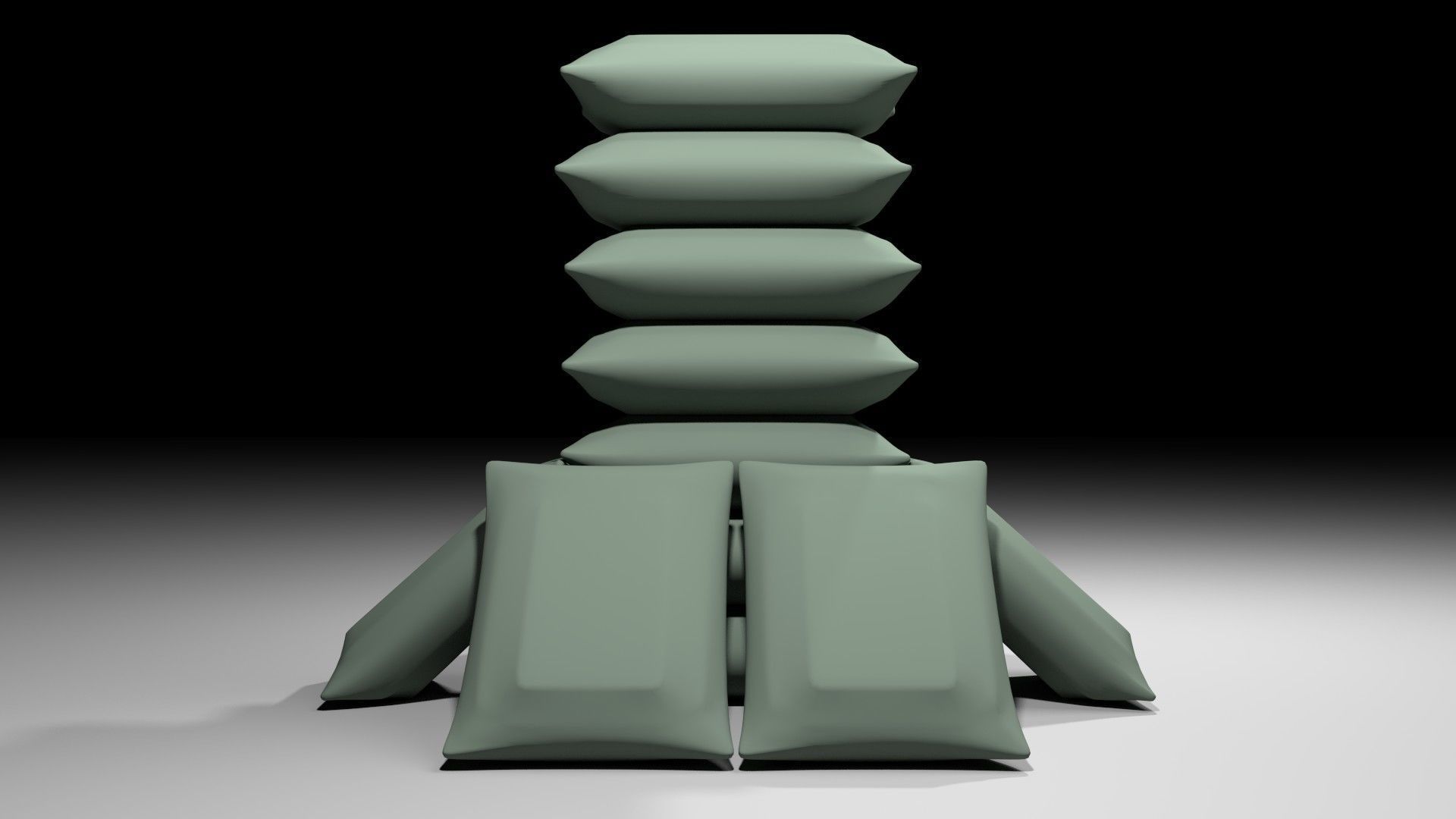 Sandbag Bunker - Towering Hesco 3D model_1