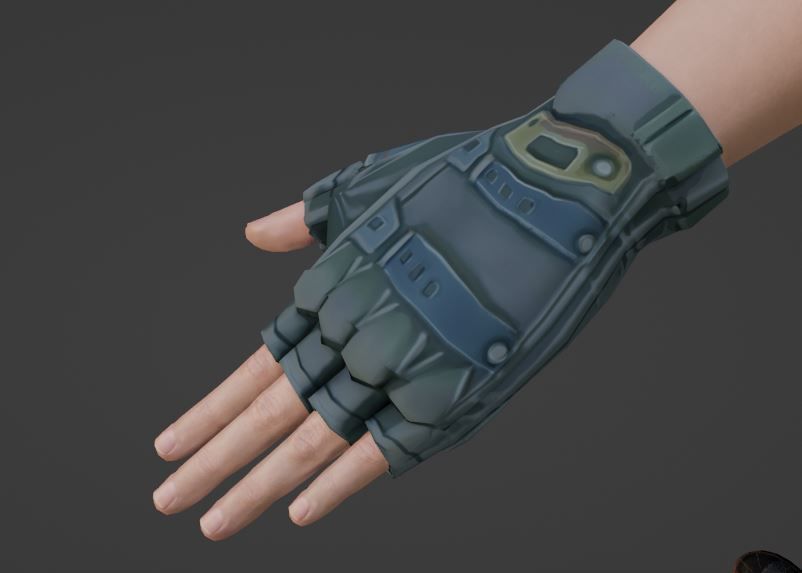 Realistic Female character low poly Low-poly 3D model_13