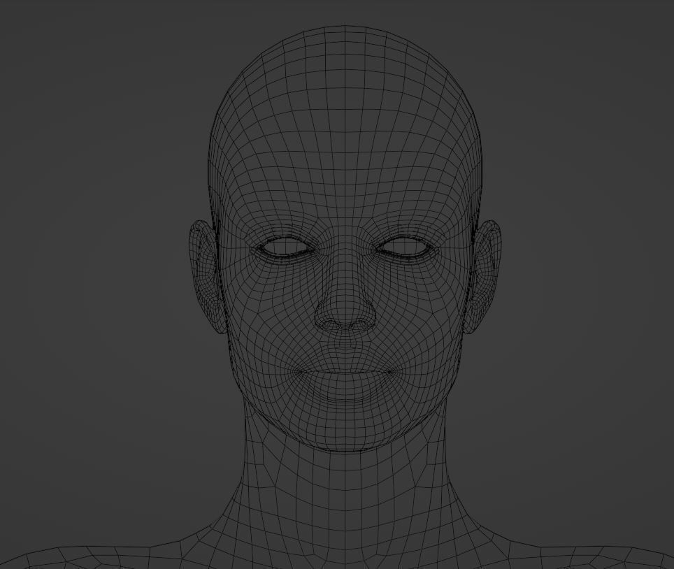 Realistic Female character low poly Low-poly 3D model_15