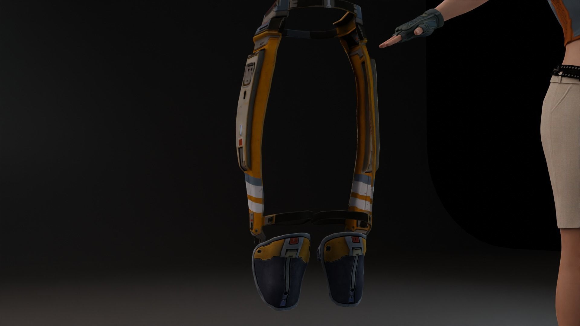 Realistic Female character low poly Low-poly 3D model_11