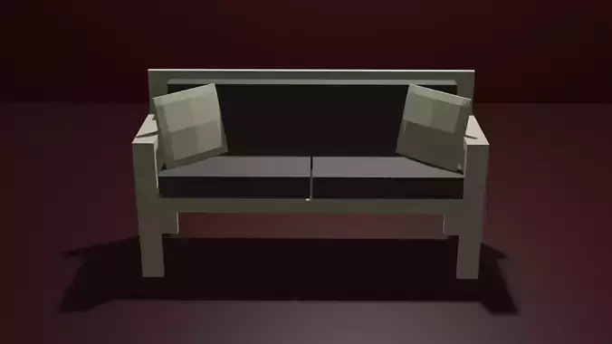 Sofa Couch Low Poly