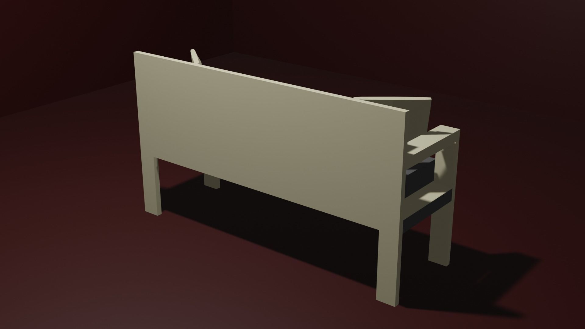 Sofa Couch Low Poly Low-poly 3D model_4