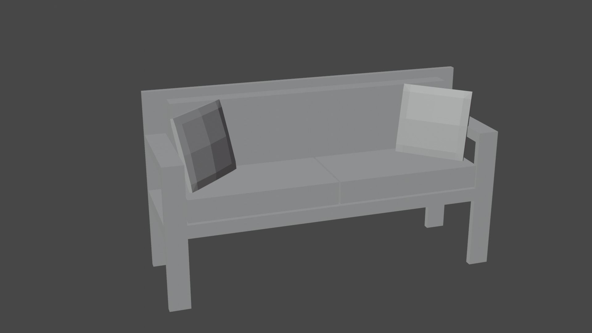 Sofa Couch Low Poly Low-poly 3D model_8