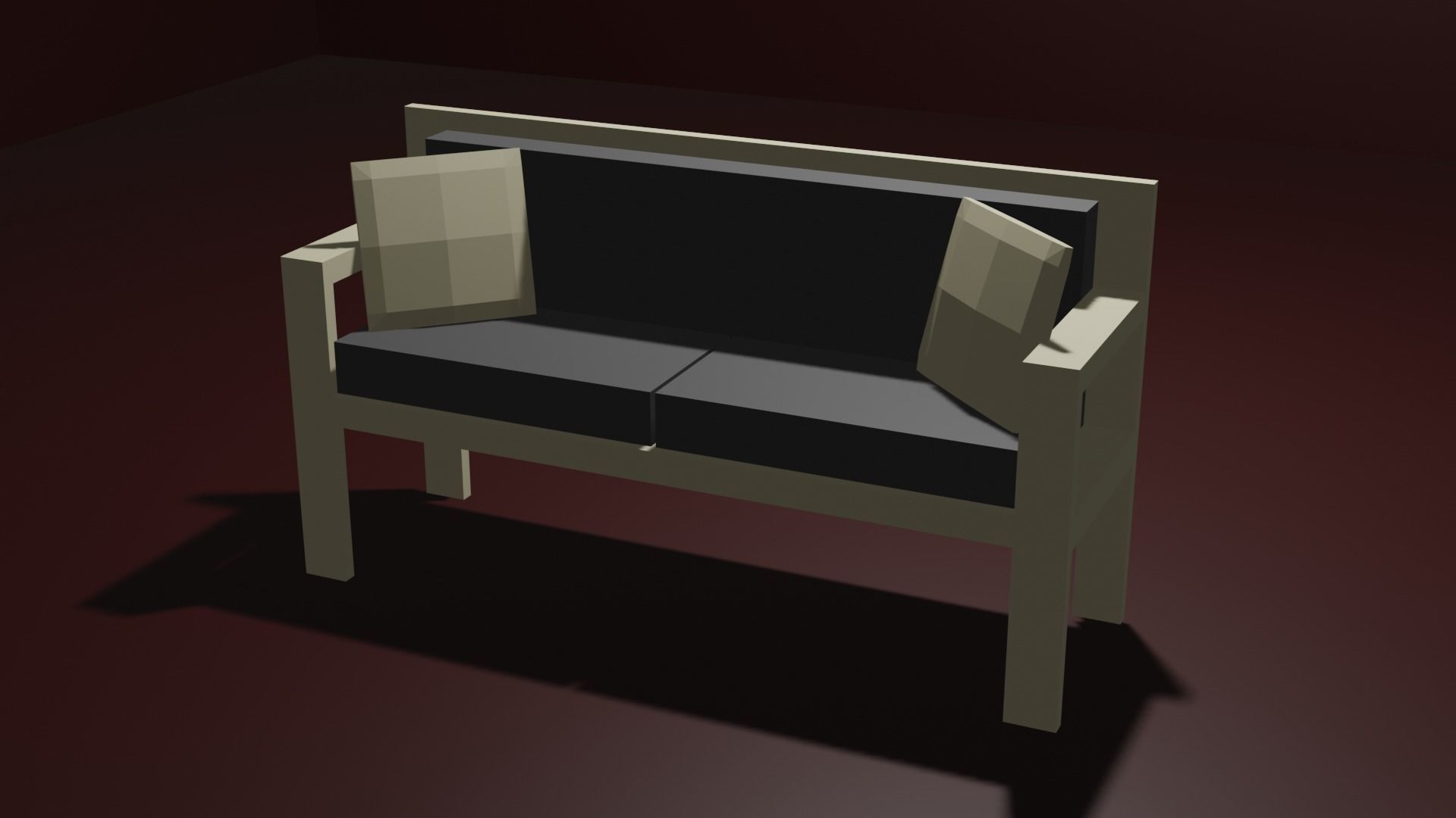 Sofa Couch Low Poly Low-poly 3D model_6
