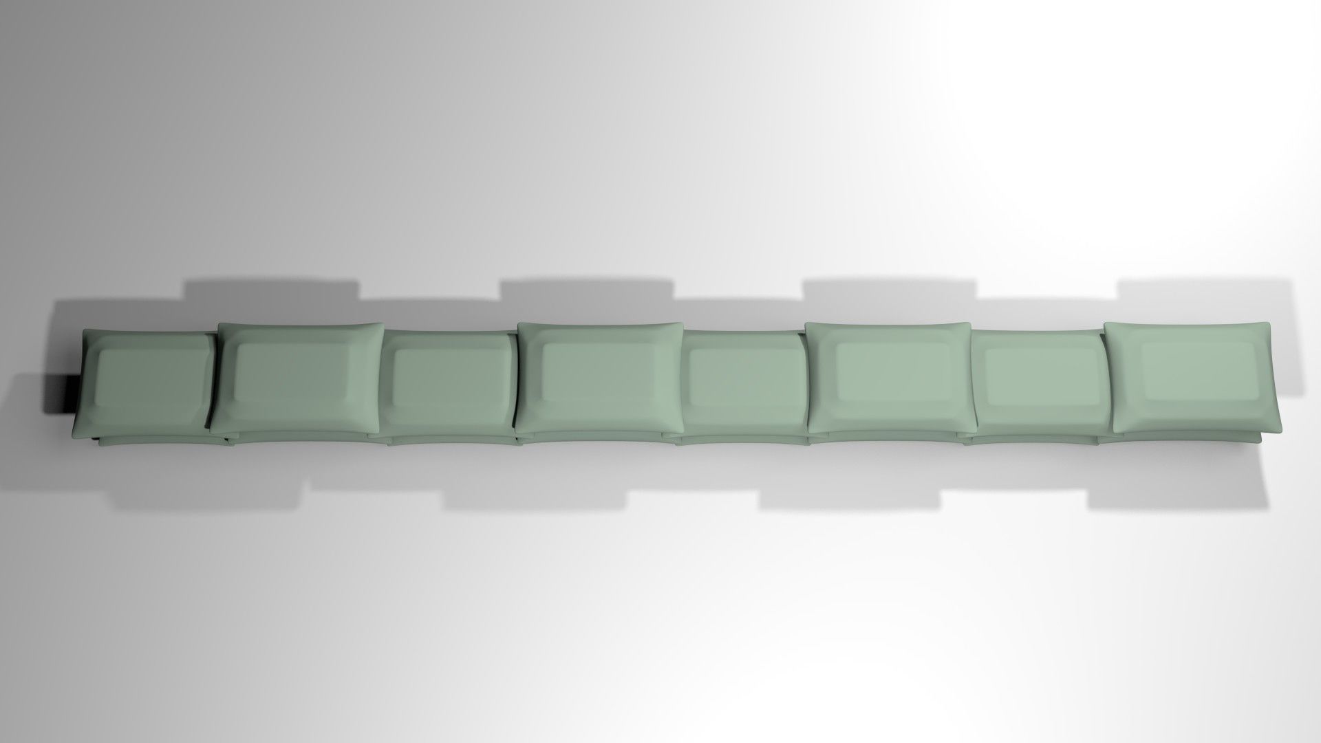 Sandbag Bunker - Wide Baricade 3D model_2