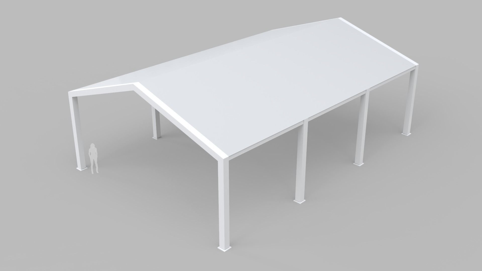 Large Tent Low-poly 3D model_4