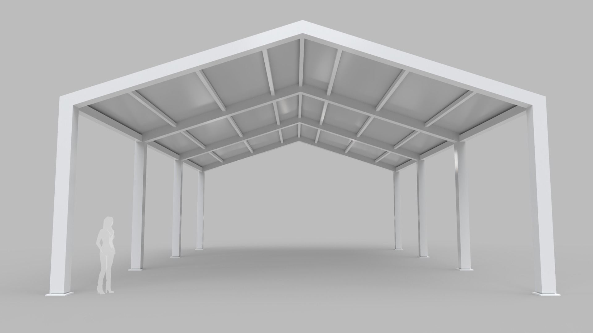 Large Tent Low-poly 3D model_1
