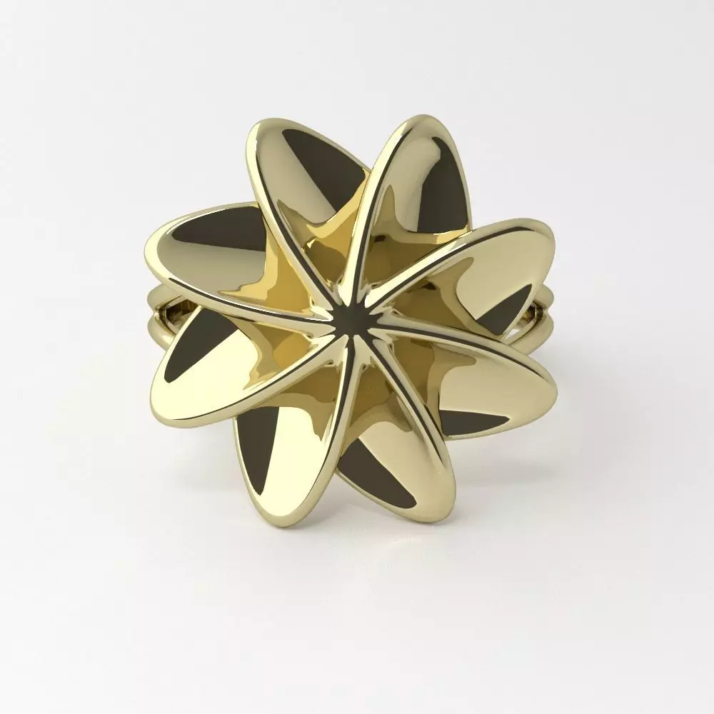 Flower ring 3D print model