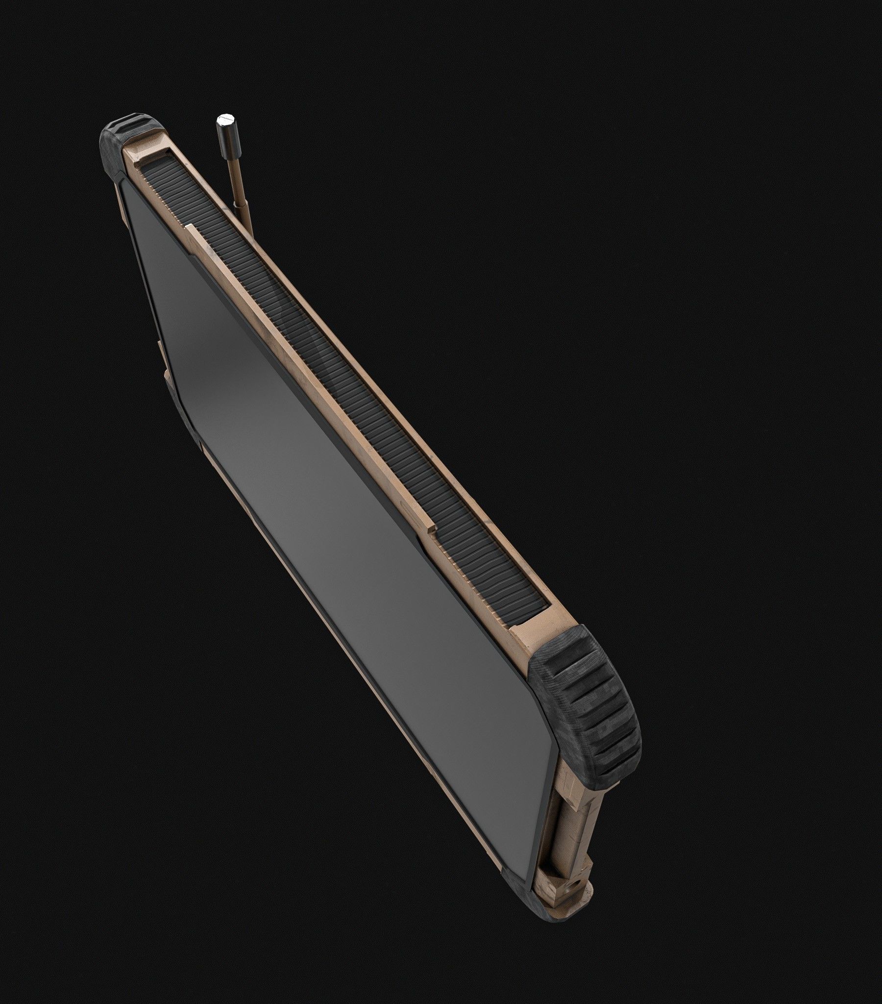 Tablet Phone Military Low-poly 3D model_10