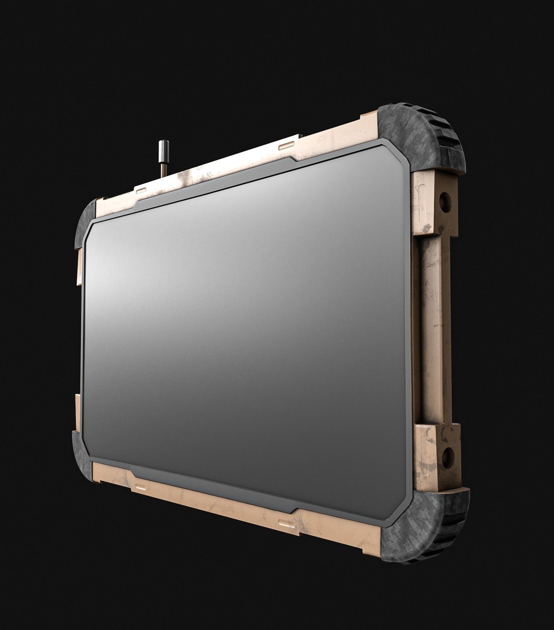 Tablet Phone Military Low-poly 3D model_5