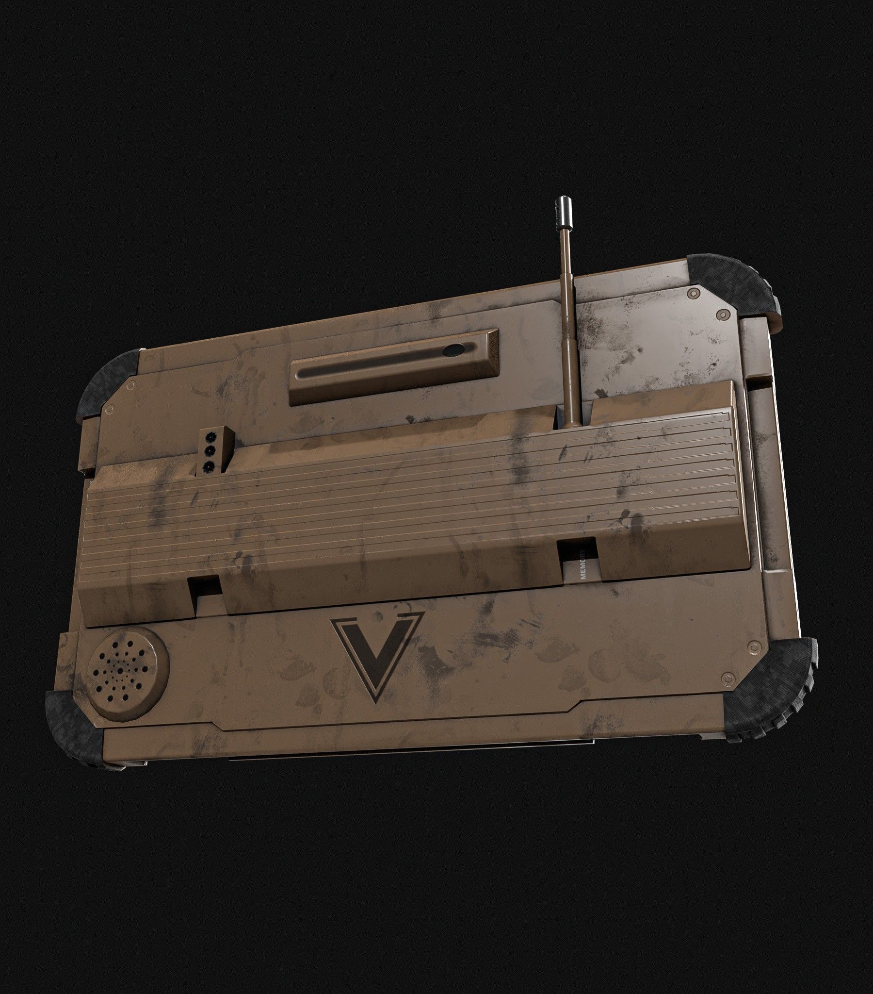 Tablet Phone Military Low-poly 3D model_8