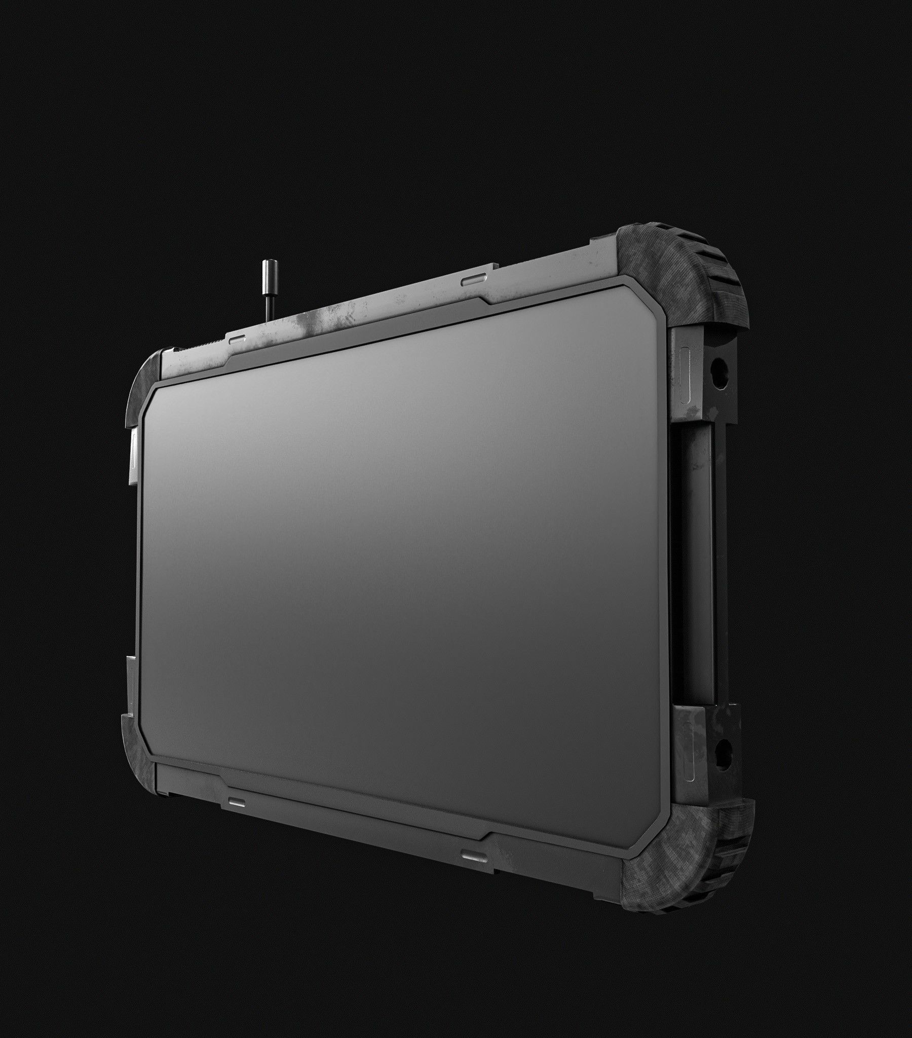 Tablet Phone Military Low-poly 3D model_4