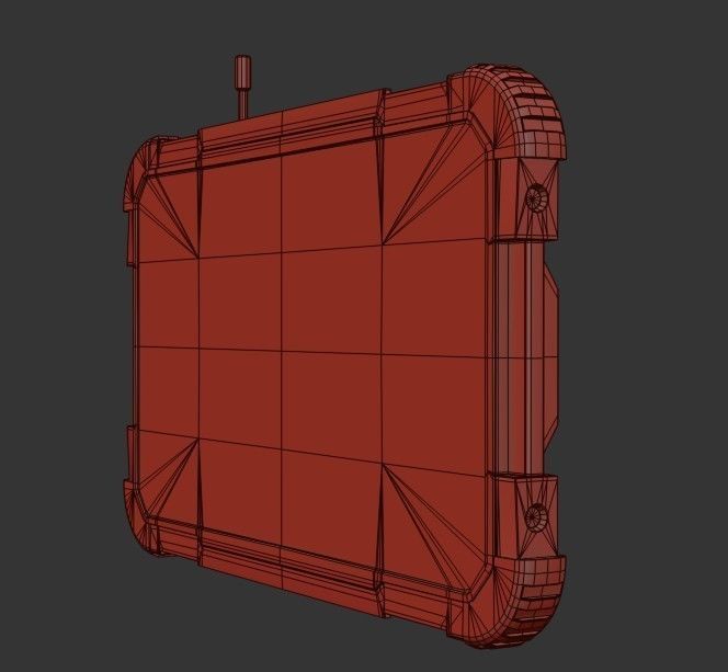 Tablet Phone Military Low-poly 3D model_14