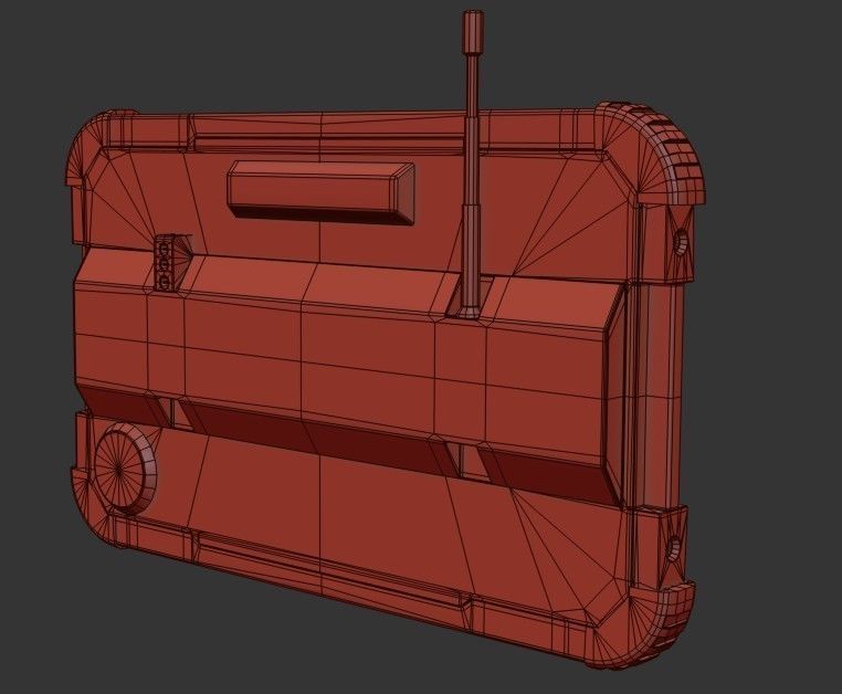 Tablet Phone Military Low-poly 3D model_16