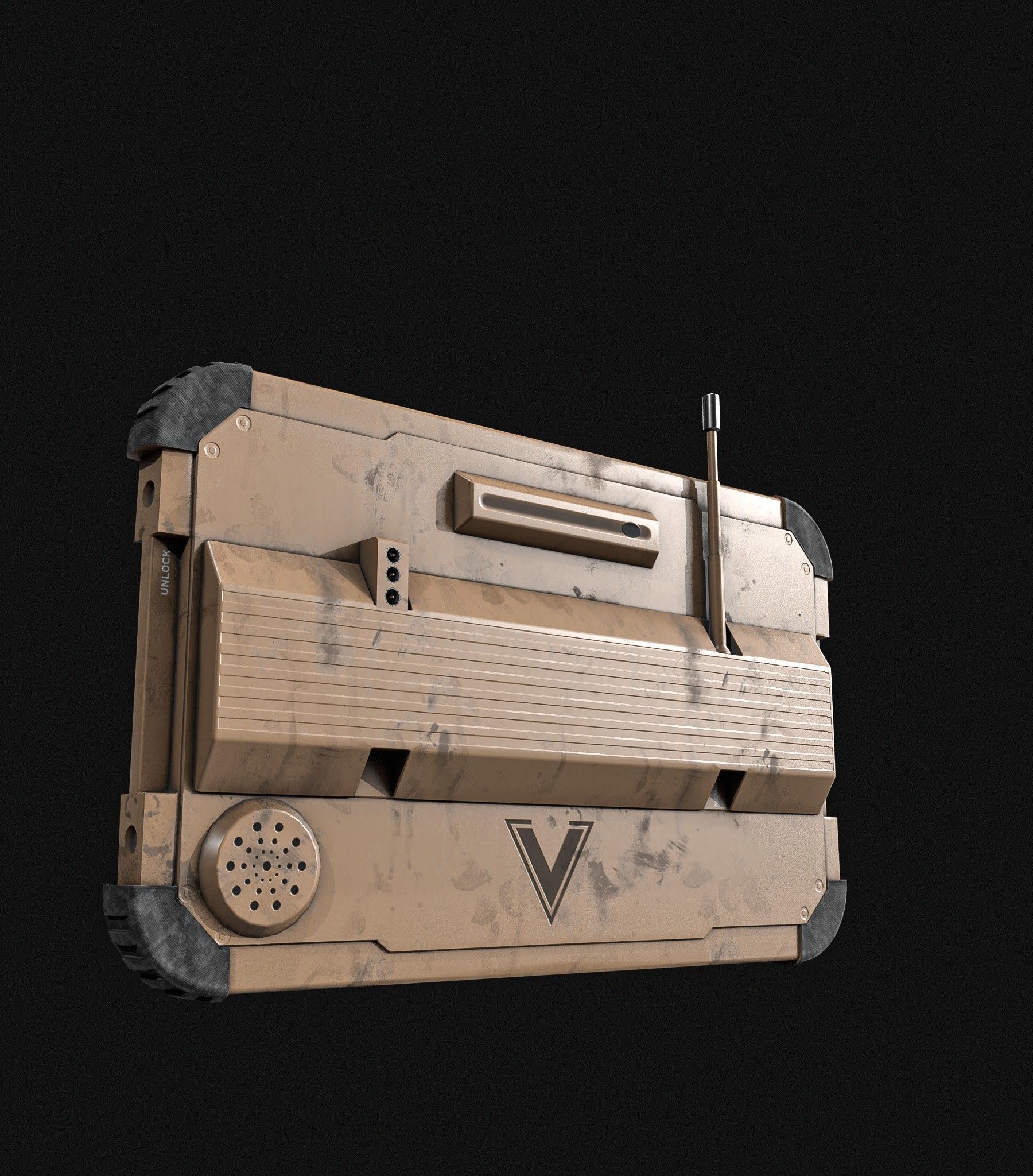 Tablet Phone Military Low-poly 3D model_2