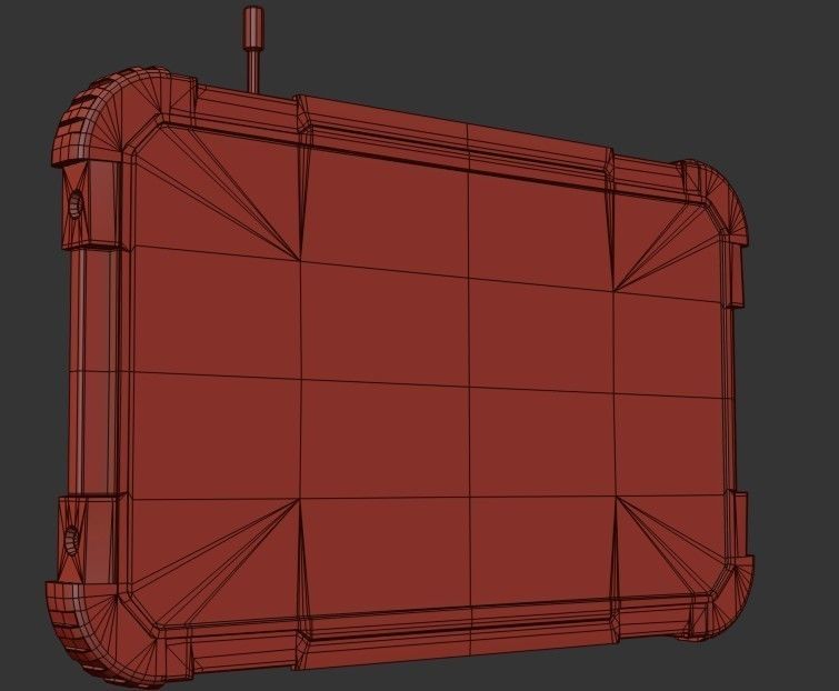 Tablet Phone Military Low-poly 3D model_15