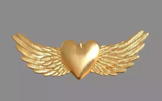 Heart and Wings Pendant